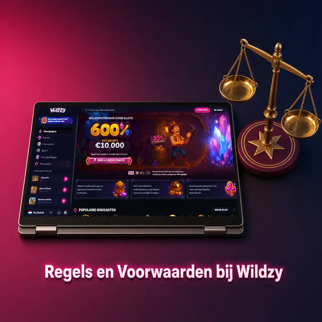 Wildzy regels en voorwaarden voor Nederlandse spelers: leeftijd, KYC, bonusvoorwaarden en verantwoord gokken