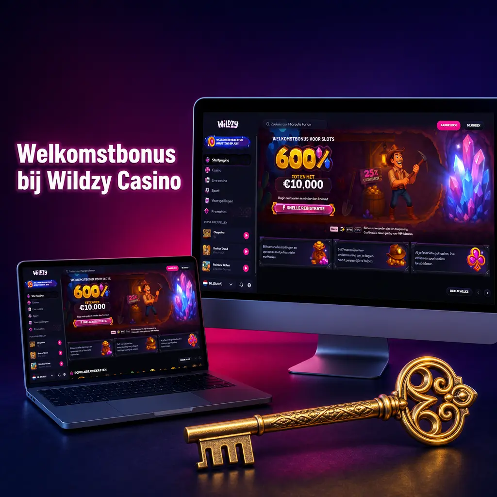Wildzy Casino welkomstbonus van 600% tot EUR 10.000 voor nieuwe spelers op slotspellen