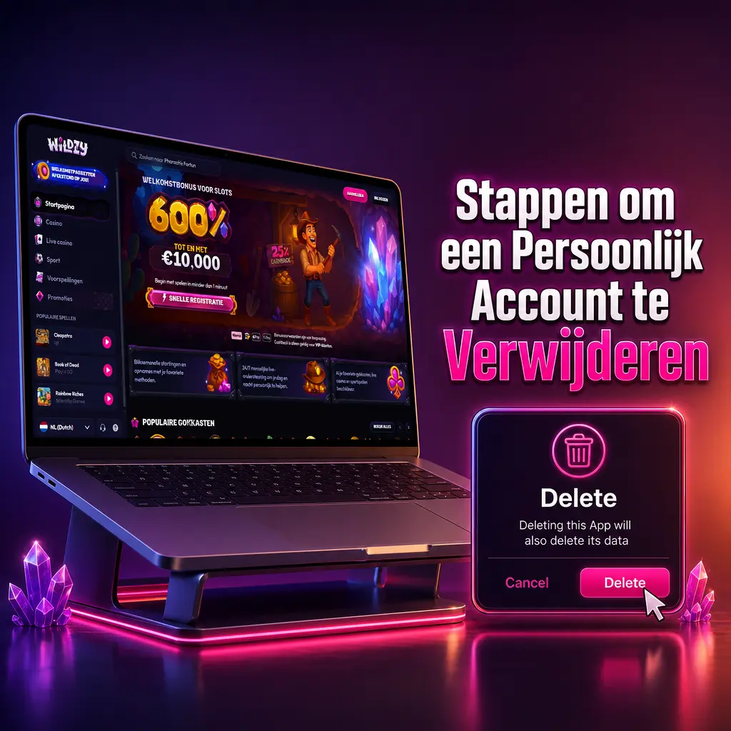 Stappen om een persoonlijk account te verwijderen bij Wildzy via accountinstellingen of klantenservice