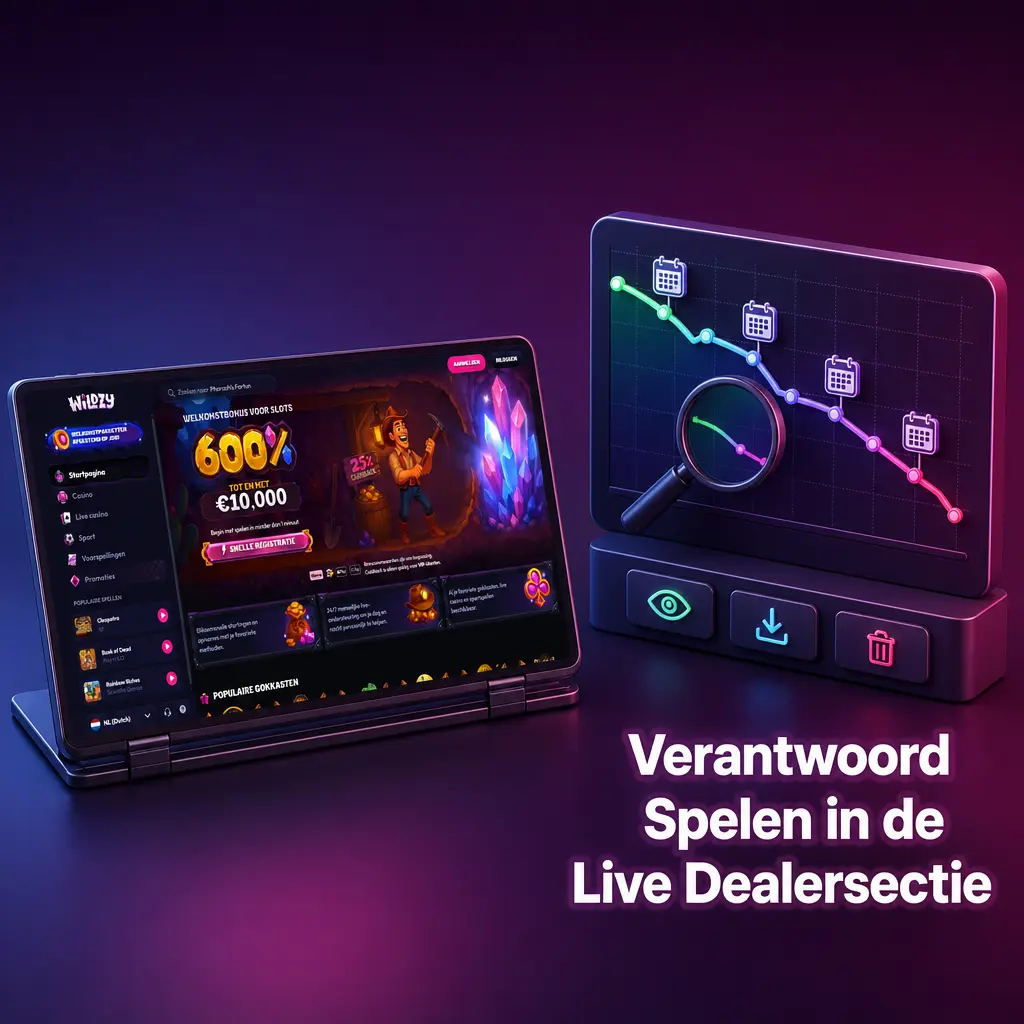 Verantwoord spelen bij live dealer casino met sessielimieten, inzetlimieten en zelfuitsluiting bij Wildzy