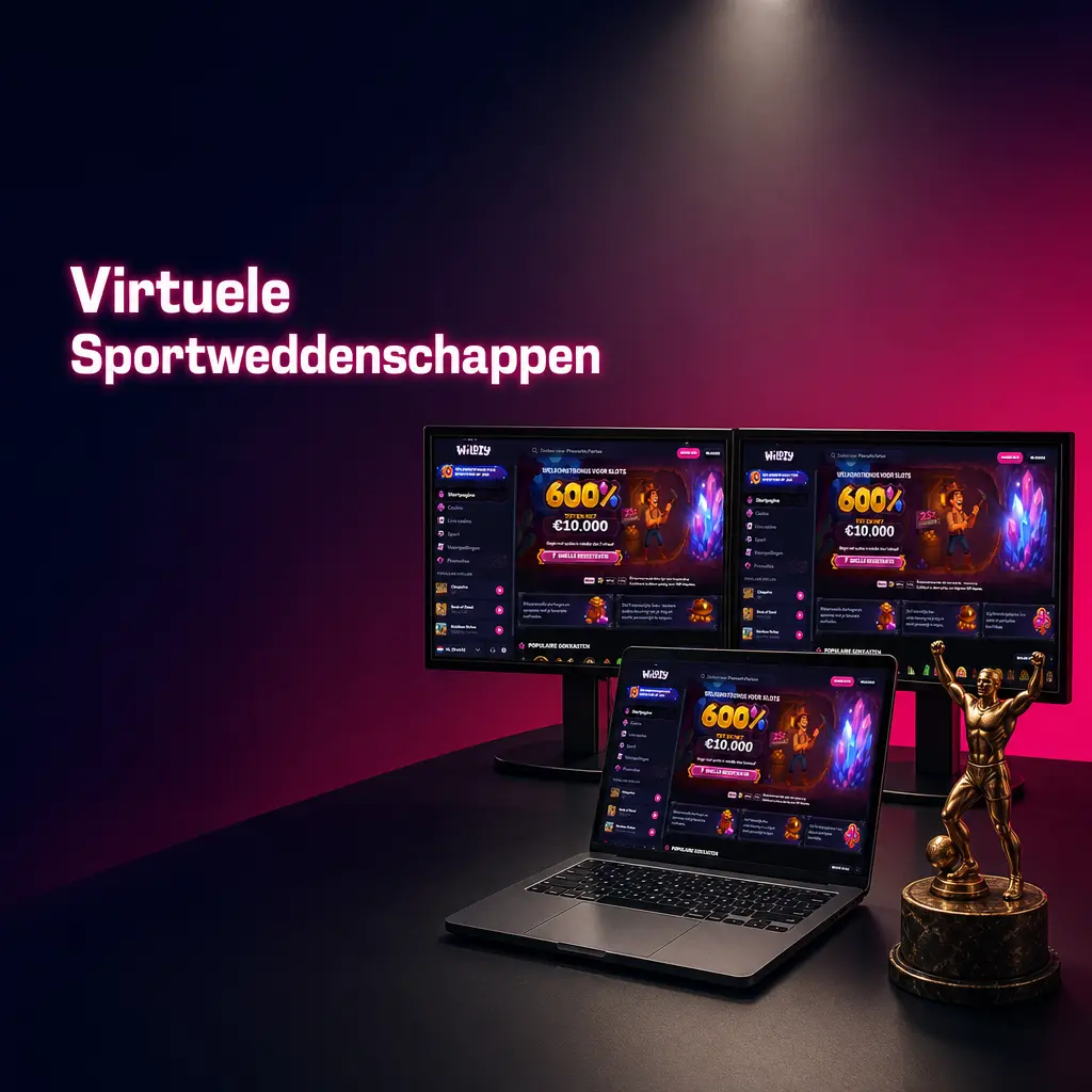 Virtuele sportweddenschappen op Wildzy met voetbal, paardenrennen, basketbal en motorraces, 24/7 beschikbaar